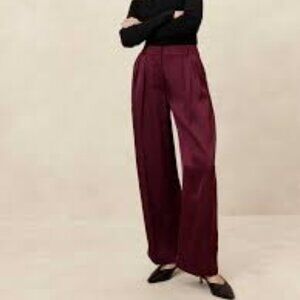 Banana Republic Burgundy Wide Leg Pants